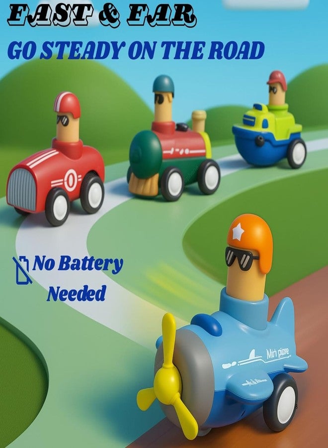 PCN TECHNOLOGY PCN Pull Back Toy Cars Push N Go Play Set Friction Powered Unbreakable Transport Vehicles Gifts for Baby Toddlers Kids 1+ Years Old (Including Car and Boat) Pack of 2 Piece - Image 2